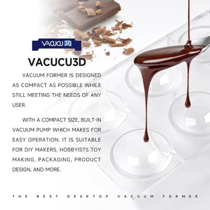 A3(297mm×420mm/16.54x11.69in) The Desktop Vacuum Forming Machine Create Prototypes Molds and Casts in Classroom Kitchen Does not Need Any External Device Realize Your idea on Your Desk