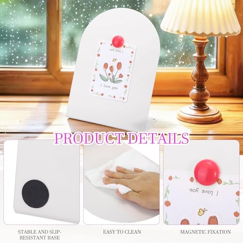 PATIKIL Magnetic Bulletin Board White W/ 4 Colorful Magnets 1Pcs - color: White/Colorful