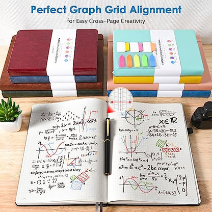 Graph Paper Notebook A4, 312 Numbered Pages Squared Grid Journal 8.5" x 11" - color: Blue, size: A4