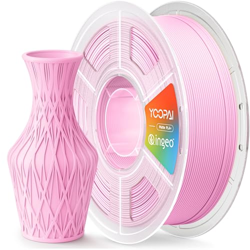 Matte PLA+ Filament 1.75mm, Soft Matte Finish, Reduced Layer Lines - color: Sakura Pink