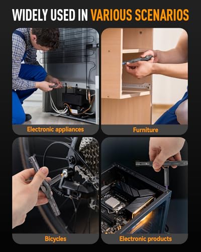 KELIN 43 IN 1 Magnetic Ratchet Screwdriver Set with Detachable T Handle - color: Orange, size: 43 PCS