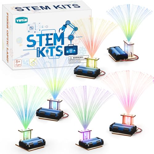 6 Set STEM Science Kits for Kids Age 6-8 8-12, Fiber Optic Light Craft Kits
