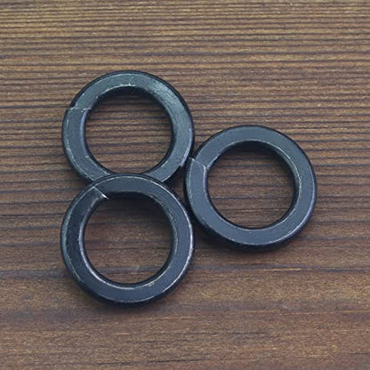 HELIFOUNER 50 Pieces 8.8 Grade Alloy Steel M12 Split Lock Washers, Spring Lock Washers for Screws Bolts, Black - color: Black, size: M12 (50 PCS)