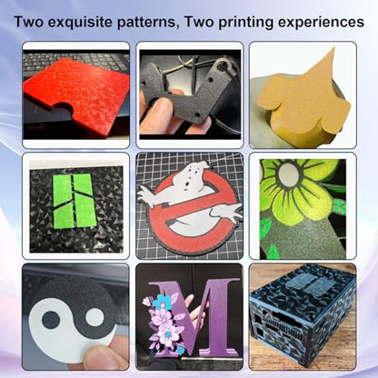 IdeaFormer-3D Ender 3 PEO PEI Build Plate for Creality K1C/K1/K1 SE/Ender 3 V3 SE/Ender 3 V3 KE/Ender 3 S1/Pro/Ender 5 S1, Flexible PEO PEI Spring Steel Sheet 235x235mm No Magnetic Surface Plate - color: Dimond PEO+Textured Gold PEI