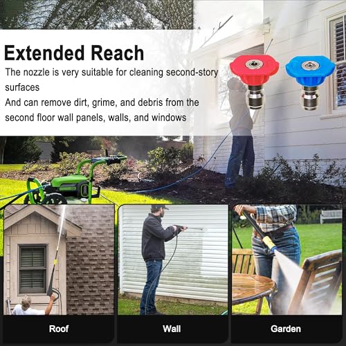 5000 PSI Universal Second Story High Reach Pressure Washer Nozzle Kit