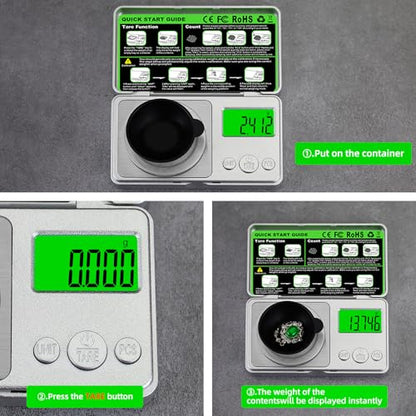 High Precision Mg Scale 100g/0.001g, Pocket Digital Milligram Scale, Small Gram Jewelry Scale, Coin Scale with 50g Calibration Weight for Gold/Silver/Gems/Powder Medicine Benechef