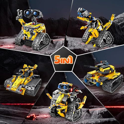 INSOON Robot Toys for Kids Building Set 5-in-1 App & Remote Control