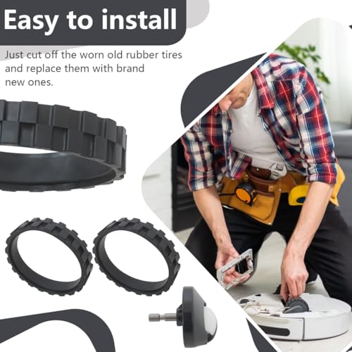 New 2-Piece Front Caster Ball Tire Set for i-Robot Roomba 500 and for 700 and for 900 Series