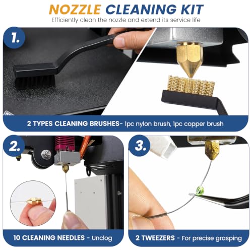 46Pcs 3D Printer Tool Kit, 3D Printer Accessories with Storage Bag - style: 46PCS