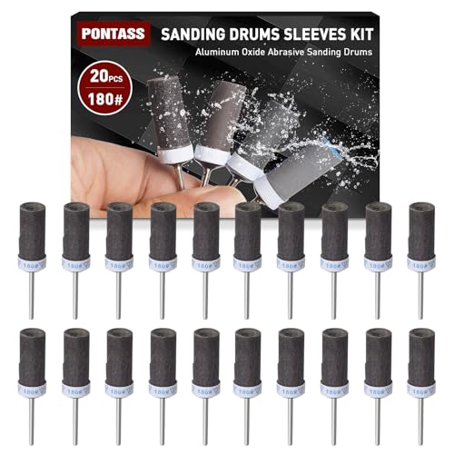 20PCS 180 Grit Sanding Sticks & Sanding Drum for Dremel Rotary Tool - size: 180 Grits