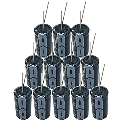 Aluminum Electrolytic Capacitor Assortment - 12x 4700uF 25V, 16x25MM for DIY Soldering & Arduino Kits