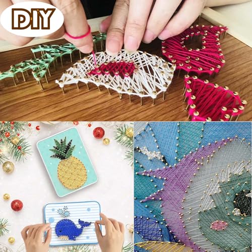 newlng 500pcs Small Nail Round Head Tiny Nails String Art Nails Hand-Made Hardware Accessories Fasteners Mini Nail 1.5mm X 20mm/0.06"X0.8"(DXL) Silver - color: Silvery1.5*20mm