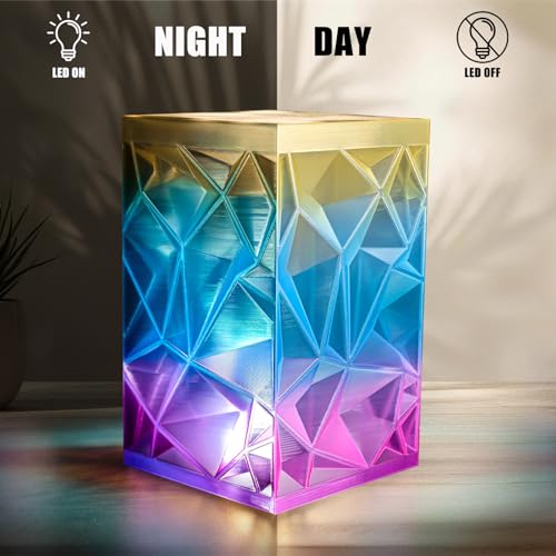 OVV3D Transparent Rainbow PLA Filament 1.75mm, Multicolor Blue Purple Yellow Translucent 3D Printer Filament, Clear PLA Gradient Color Change, Spool 1KG, +/- 0.02 mm, Fit Most FDM 3D Printers - color: Translucent Blue Purple Yellow