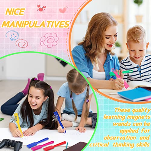 Honoson 6 Pcs Magnetic Wands for Classroom Magnet Bingo Wands STEM for Kids