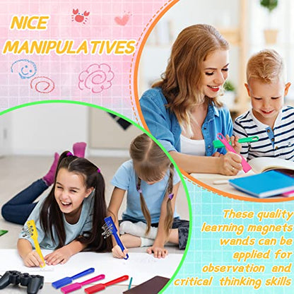 Honoson 6 Pcs Magnetic Wands for Classroom Magnet Bingo Wands STEM for Kids