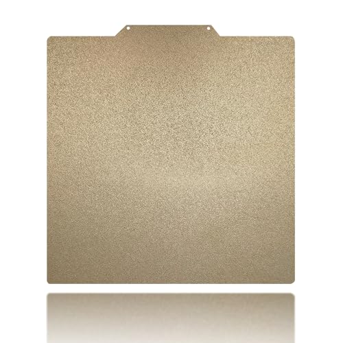 310x320mm Gold PEI Build Plate for CR-10S Pro/V2/CR-10 V3/Ender 3 Max Kobra Plus Double Sided Textured PEI Spring Steel Without Magnetic Base Heated Printing Bed for AnycubicCreality Printer - size: 310x320mm