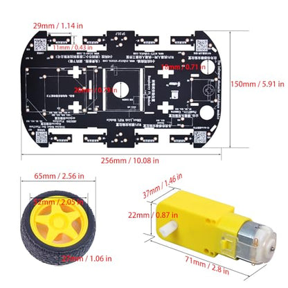 4WD Robot Chassis Kit for Arduino Raspberry Pi DIY - style: PCB Chassis