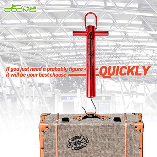 Booms Fishing TS1 Aluminum Tube Spring & Hook Scale 50LB/22KG - size: 50 LBS