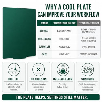 SuperTack Double-Sided Cool Plate 365x365mm for Prusa XL - style: 365x365 green cold plate
