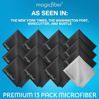 MagicFiber Microfiber Cleaning Cloth, Glasses Cleaner, Eyeglass Wipes, 13pk - size: 13 PACK