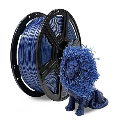FLASHFORGE PLA Filament 1.75mm Galaxy Blue, 3D Printer Filament with Silver Glitter 1kg (2.2lbs) Spool, Dimensional Accuracy +/- 0.02mm, Shimmering 3D Printing Filament for Unique Finish - color: Galaxy Blue