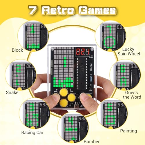 PEMENOL 7-in-1 DIY Game Soldering Kit, Interactive STEM Electronics Project