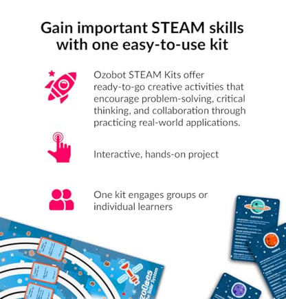 Ozobot OzoGoes to The Solar System, STEM Kit, Ages 8+, Learn The Solar System, Problem Solving, Classroom Science Activities, Easy Assembly, NGSS Aligned, Digital Lessons, Robot Not Included
