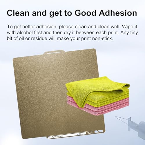 0.74MM Double Sided Textured PEI Build Plate,Bamboo X1/P1/A1 Build Plate - size: 0.74MM Textured PEI Build Plate