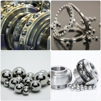 uxcell 24pcs G200 Precision Balls Assortment Kit 3/4" 5/8" 9/16" 1/2" 7/16" 3/8" 5/16" 1/4" 15/32" 304 Stainless Steel Solid Bearing Balls