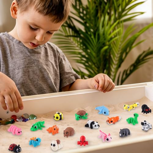 Celltestria 36Pcs Mini 3D Printed Animals Articulated Fidget Toys for Kids - style: 36Pcs Mini Animals