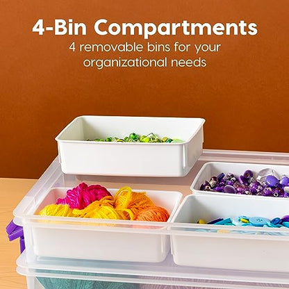IRIS USA Storage Bins with Lids |Made in USA| 9 Qt - (1-Pack) - Clear - color: Clear, size: 9 Qt. - 1 Pack, style: STACK & CARRY |2-Layer|