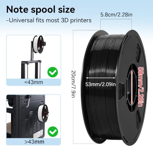 Dynta PLA Filament 1.75mm 4x1KG Bundle (Black White Red Blue) for 3D Prints - color: 1kgx4-black+white+blue+red
