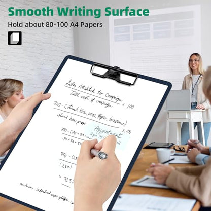 FRETONBA 2 Pack Clipboard with Pen Holder, Blue - style: 2 Pack-Blue