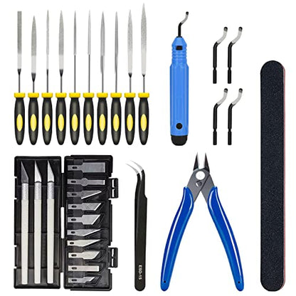 3D Print Accessories for Cleaning, Finishing and Printing 3D Prints DIY Problems，Includes Debur Tool, Cleaning and Removal Tool 3D Printer Tool Set