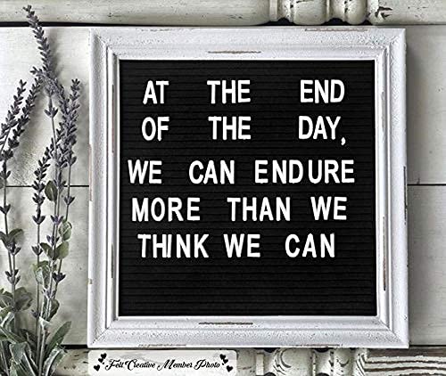 Black Felt Letter Board Baby Announcement Sign with Rustic Wood White Frame - Rustic Farmhouse Letter Board Sign with Stand - 10x10 Felt Board Changeable Message Board with 350 Letter Set - color: Black, size: 10x10 inches
