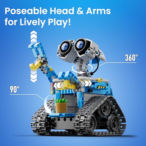 Sillbird Building Robot Kit with Remote Control STEM Gift for Boys Age 8-12 - color: 2-blue