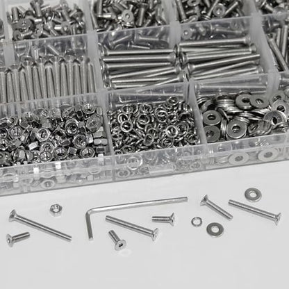 1160Pcs M3 Countersunk Flat Head Phillips Machine Screws Assortment Kit, Nuts Washers with Screwdriver, M3x6/8/10/12/16/20/25/30mm for Electronics & Machinery - size: M3x6/8/10/12/16/20/25/30-1160Pcs