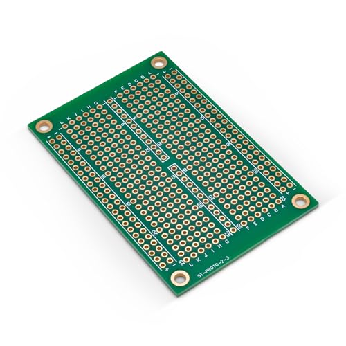 Double Sided ENIG Protoboard, Solderable Breadboard, Electronic Circuit Board for DIY Prototype Circuit, FR4, Plated Through Hole Solder Prototype Board, ST-PROTO-2-3 (2" x 3") - style: 2" x 3"