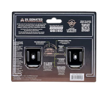 Spec Ops Tools Tape Measure for Measuring & Layout, 1 1/8" Double-Sided Blade and Military-Grade Composite Case, 25 Foot (2) (Retail) - size: 25' (2) (Retail)