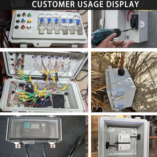 Outdoor Waterproof Box,IP67 ABS Junction Box Electrical Enclosure with Stainless Steel Latch, Hinged Cover Electric Box with Wall Brackets 13.8" Dx9.8 Wx5.9 H - color: Clear, size: 13.8"Dx9.8"Wx5.9"H