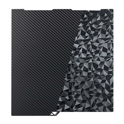 IdeaFormer-3D Diamond PEO+Carbon Fiber PET Build Plate for Anycubic Kobra 3/Kobra 3 V2/Kobra 3 Combo, Double Sided PEO PET Spring Steel Plate Flexible Sheet for 256x268mm Kobra 3 Series - color: PEO+PET(Diamond+Carbon Fiber)