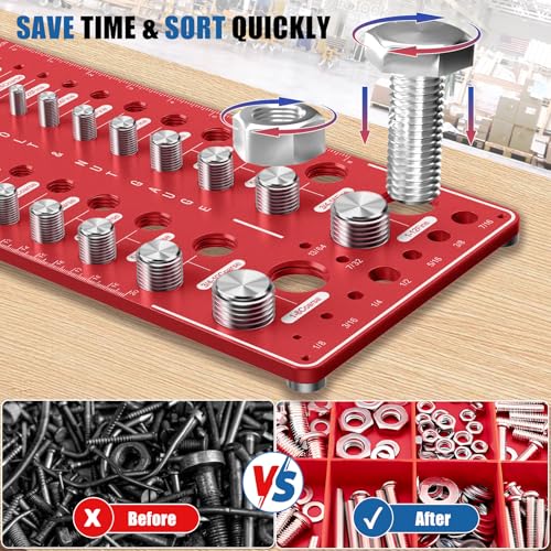 Upgrade Thread Checker, 70 Nut and Bolt Thread Checker with Magnetic Base - size: 70 Thread Checker