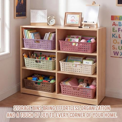 Geetery 12 Pack Classroom Storage Baskets with Handle,Terrazzo Color - color: Terrazzo Color