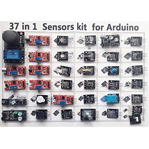 37/Set Sensor Assortment Kit 37 in 1 Sensor Module Starter Kit for Arduino MCU Educ(Infrared/Temperature/Avoid Obstacle/Buzzer Sensor etc)