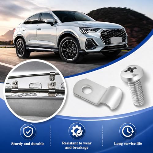 12PCS 1/4" Brake Line Clips Stainless Steel,Brake Line Clamps with 12PCS Screws Kit for Fixing Brakes Lines,Universal Brakes Clips Car Accessories for Cars,SUVs,Trucks