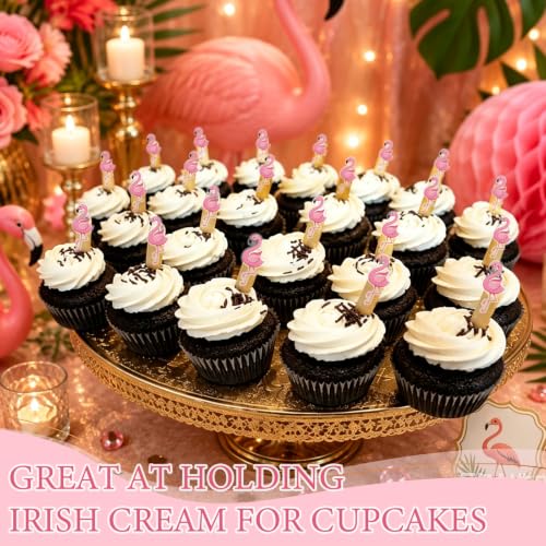 Glenmal 48 Sets 4ml Flamingo Cupcake Pipettes Dropper for Summer Aloha Luau - style: Flamingo