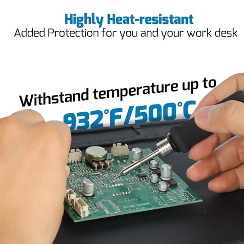 WEP M150 Silicone Soldering Mat 12.9x8.2 inches Heat-resistant with 5 Function Zones, Soldering Mat for, electronics repair, DIY Projects - size: 12.9x8.2 inches