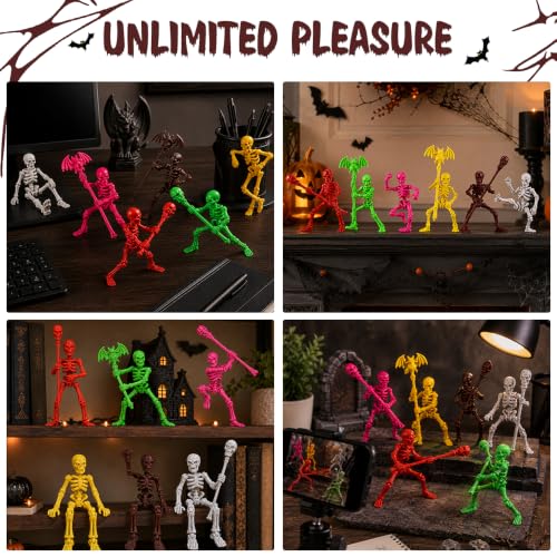 Celltestria Halloween 6PCS 3D Printed Skeleton T13 Action Figures Set - style: T13 Skeleton
