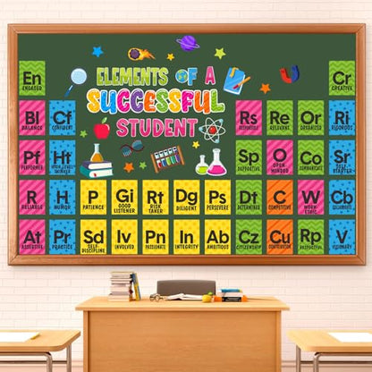 Pasimy 64 Pcs Science Bulletin Board Science Lab Cutout, Colorful