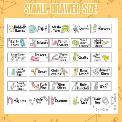 Frienda 84 Pcs 4 Sheet Classroom Toolbox Labels for Teacher,Cute - style: Cute